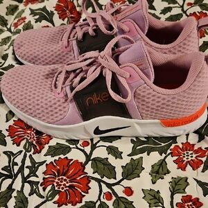 Nike Women's Pink and Orange Sneakers
